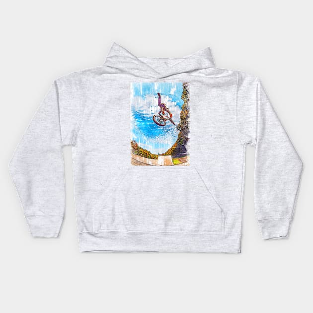 Incredible BMX Style. For BMX lovers. Kids Hoodie by ColortrixArt